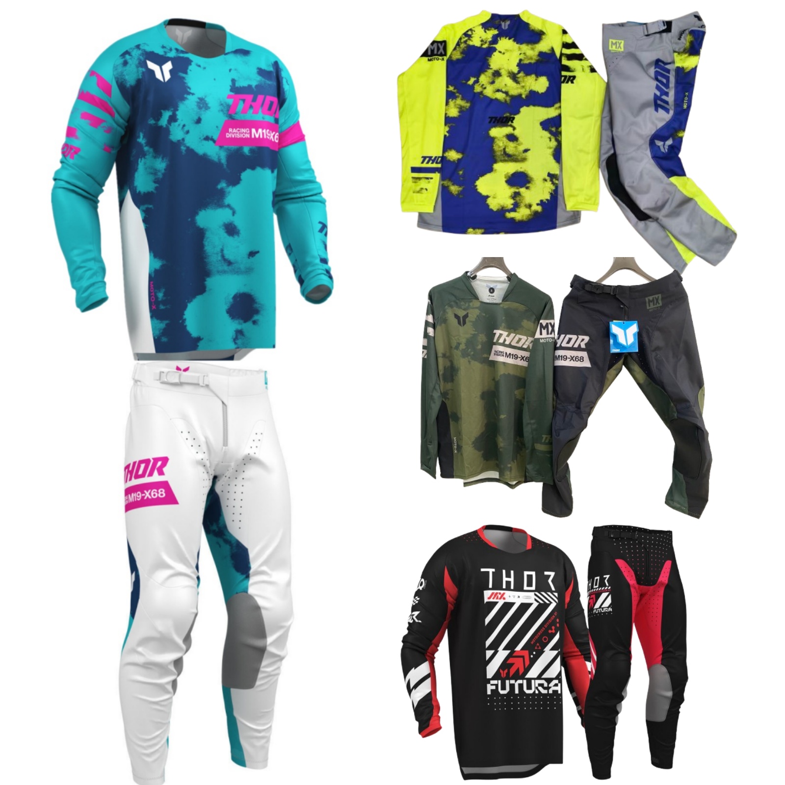 Motorcycle Gear Outfit - Zestaw Wyścigowy Motocrossowy Topowy Zestaw Off